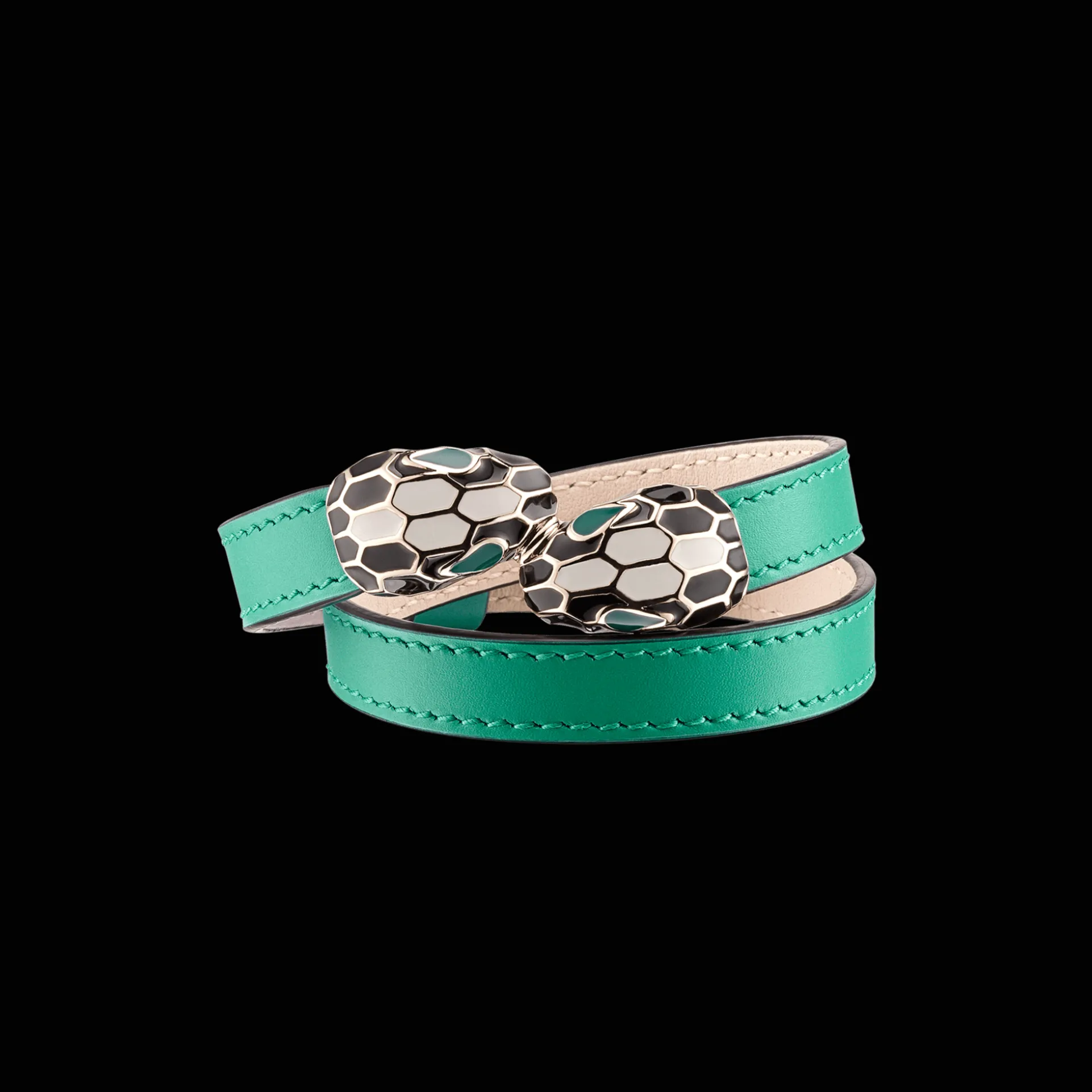 BVLGARI Serpenti Forever Leather Bracelet Flash Sale